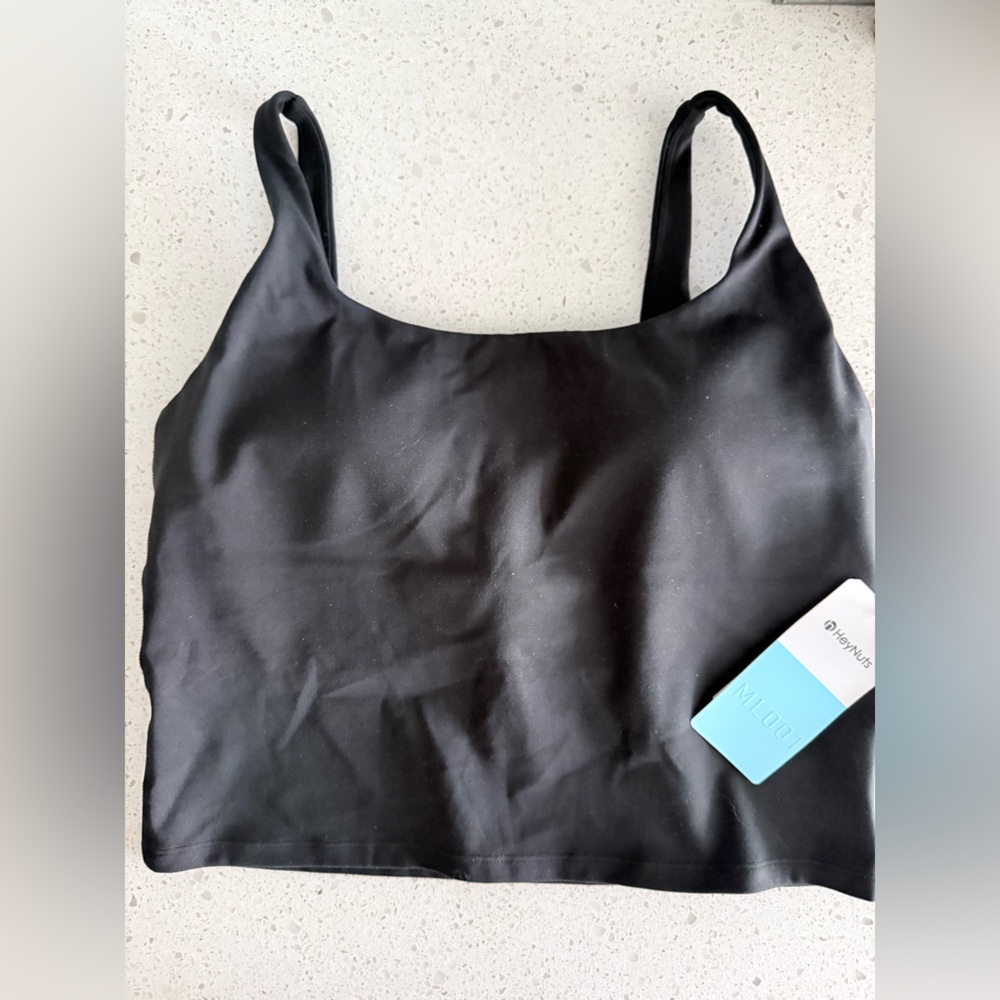 Zella “Hey Nuts” Zeal Longline Bra – Black – Size Large (NWT)
